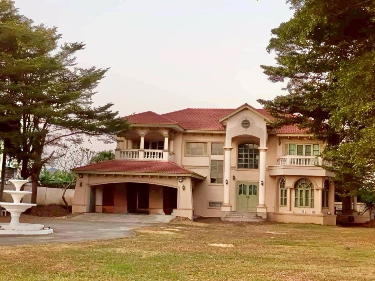 บ้านสมุทรปราการ สำโรง : เช่าและขายคฤหาสน์หลังใหญ่ติดริมน้ำ บางพลี เทพารักษ์ กม.13 ที่ดิน 2 ไร่ ใกล้สนามบินสุวรรณภูมิ