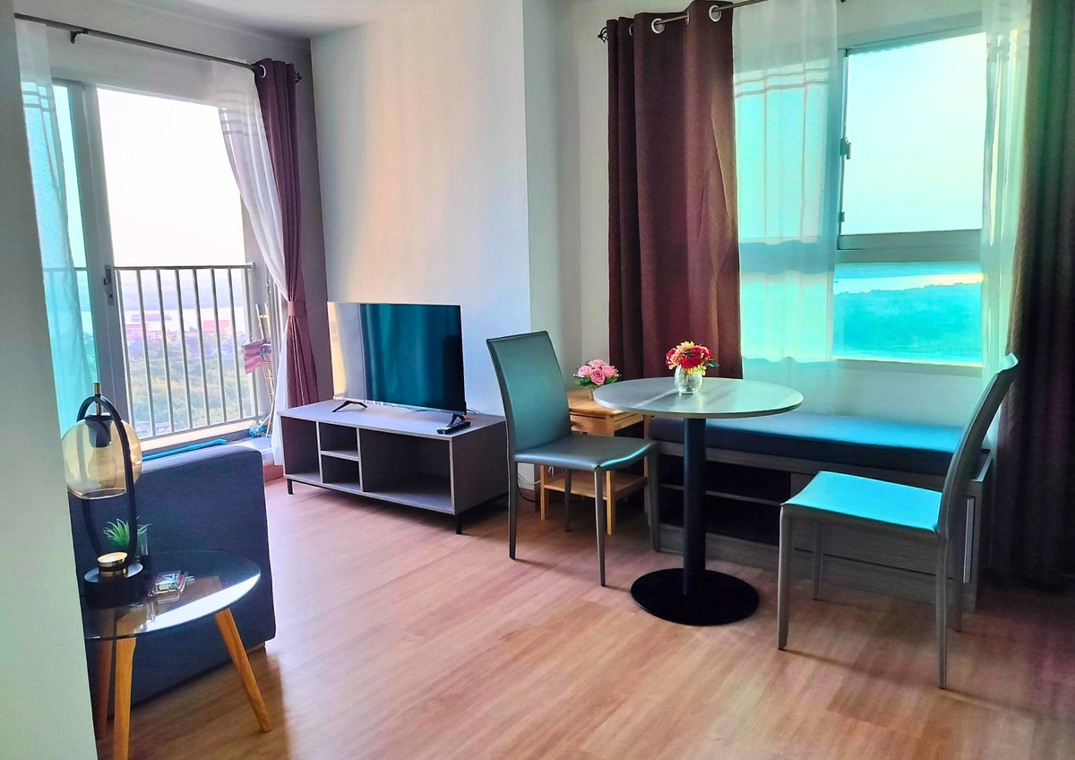 ให้เช่าคอนโดสมุทรปราการ สำโรง : ให้เช่า 🔥 ห้องมุมวิวแม่น้ำ 🔥 The Trust @ BTS Erawan✨ ติดBTS ช้างเอราวัณ เฟอร์ครบ พร้อมอยู่