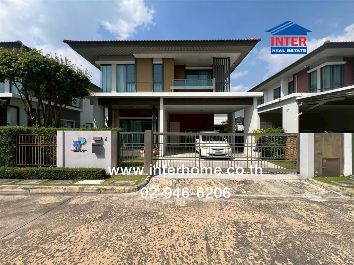 HouseNonthaburi, Bang Yai, Bangbuathong : 2-story detached house, 51.1 sq m, Burasiri Village, Ratchaphruek 345, near Robinson Lifestyle Ratchaphruek, Ratchaphruek Road, Road No. 345, Pak Kret, Nonthaburi.