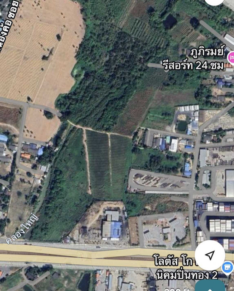 ให้เช่าที่ดินพัทยา บางแสน ชลบุรี สัตหีบ : ให้เช่า ที่ดิน ที่ดินอุตสาหกรรมระยะยาว 84 ไร่ ติดถนน 331