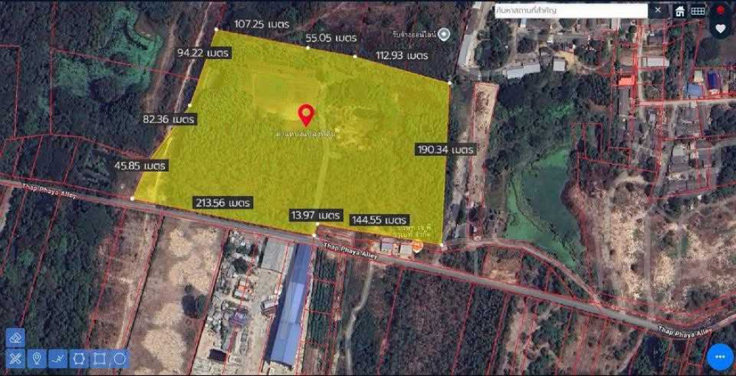 For SaleLandRayong : Industrial land for sale, 38 rai 3 ngan 79 square wah, near U-Tapao Airport.