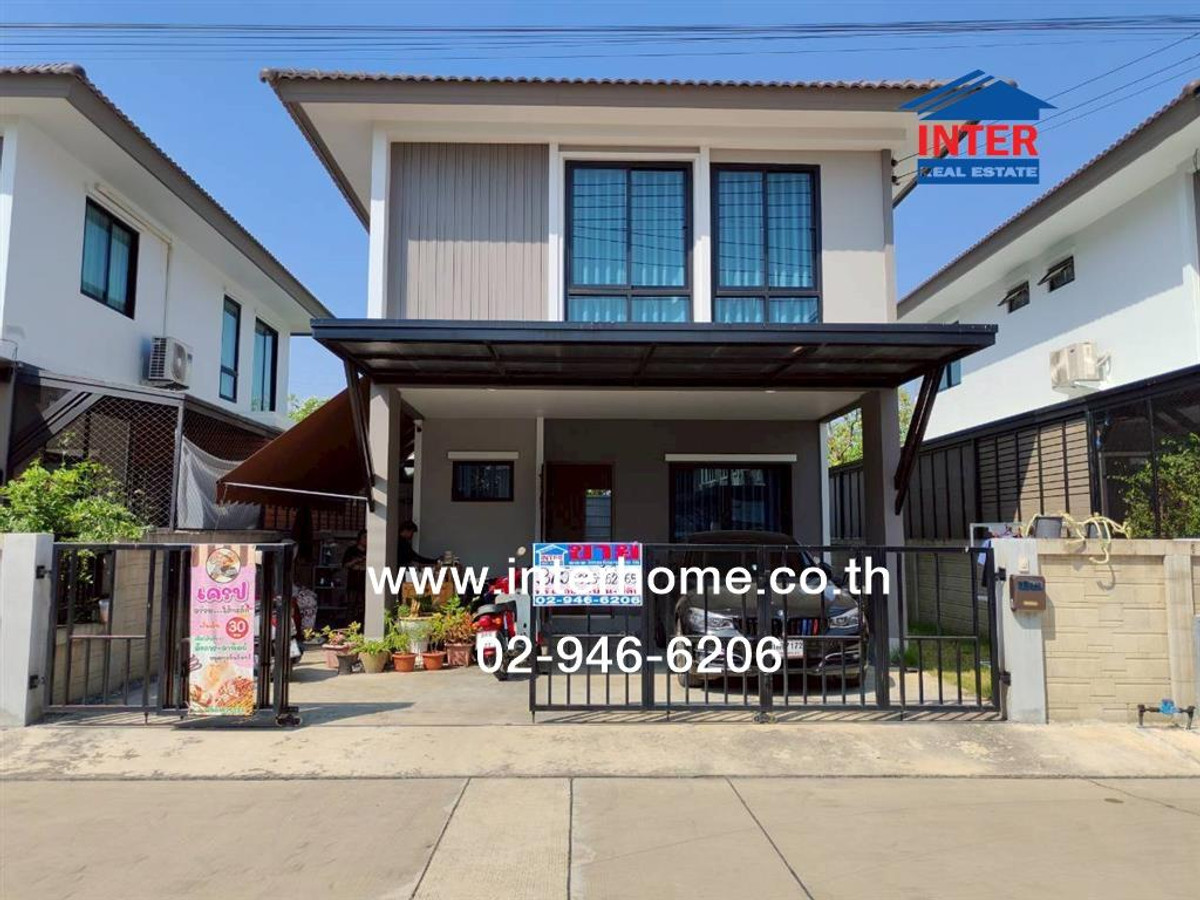 For SaleHousePathum Thani,Rangsit, Thammasat : 2-story detached house, 37.5 sq m, Chat Luang Village 17, Rangsit-Khlong 3, near Thai Somboon Market. Rangsit-Khlong Sam Road along Khlong Sam Vibhavadi Rangsit Road, Khlong Luang, Pathum Thani