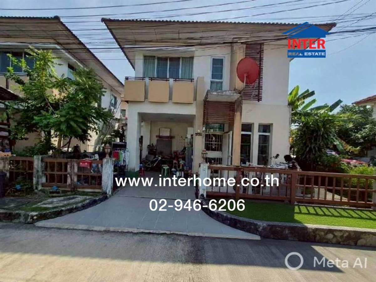 For SaleHouseNawamin, Ramindra : 2-story detached house, 35.3 sq m, Prompat Village, Greennova, Ramindra, near Safari World. Soi Hathairat 39 Panya Indra Road Along Khlong Song Road, Khlong Sam Wa District, Bangkok