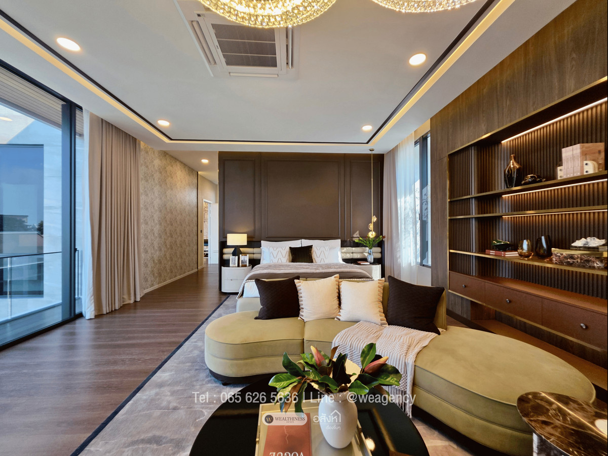 For SaleHouseLadkrabang, Suwannaphum Airport : 💎 VIVE New Krungthep Kreetha | 3-Storey Luxury Home, 716 sq.m., with Private Glass House Starting from THB 68 Mb. 📞 065-626-5636 (Kie)