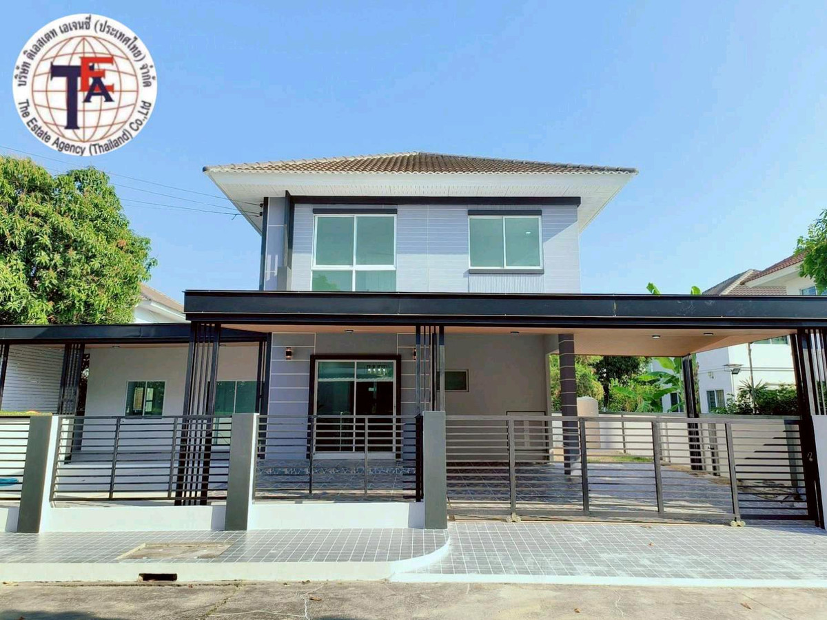 For SaleHouseMin Buri, Romklao : 2-story detached house for sale, Perfect Park Village, Romklao 6/1, Suvarnabhumi Airport, Airport Link, Lat Krabang, Sarasasan School. Triamudom Nomklao School, Krungthep Kreetha, Kanchana Ring Road, Soi Miss Teen, Orange Line, Kasem Bundit University, Si