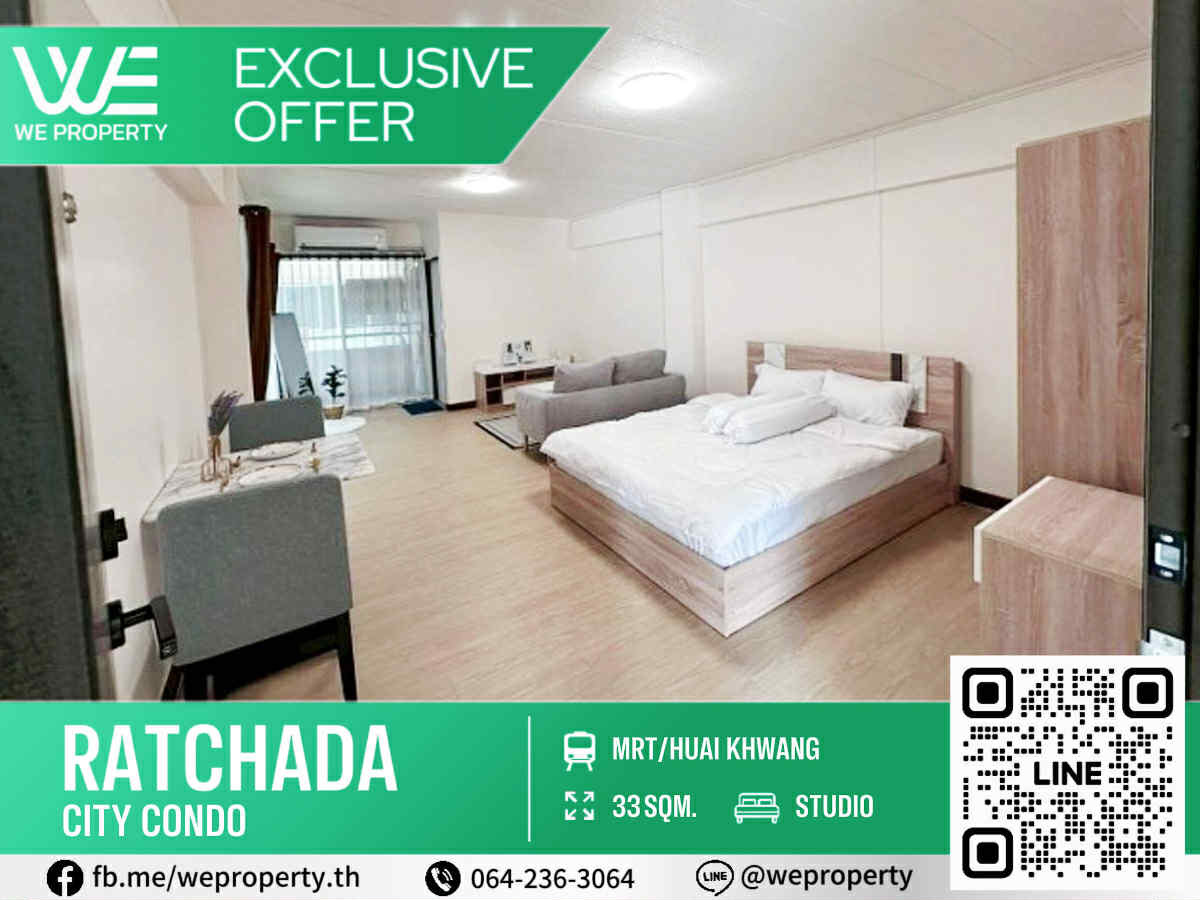 For SaleCondoRatchadapisek, Huaikwang, Suttisan : Beautiful room, newly renovated Never rented out, best price!!⭐Ratchada City Condo (Ratchada City Condo)