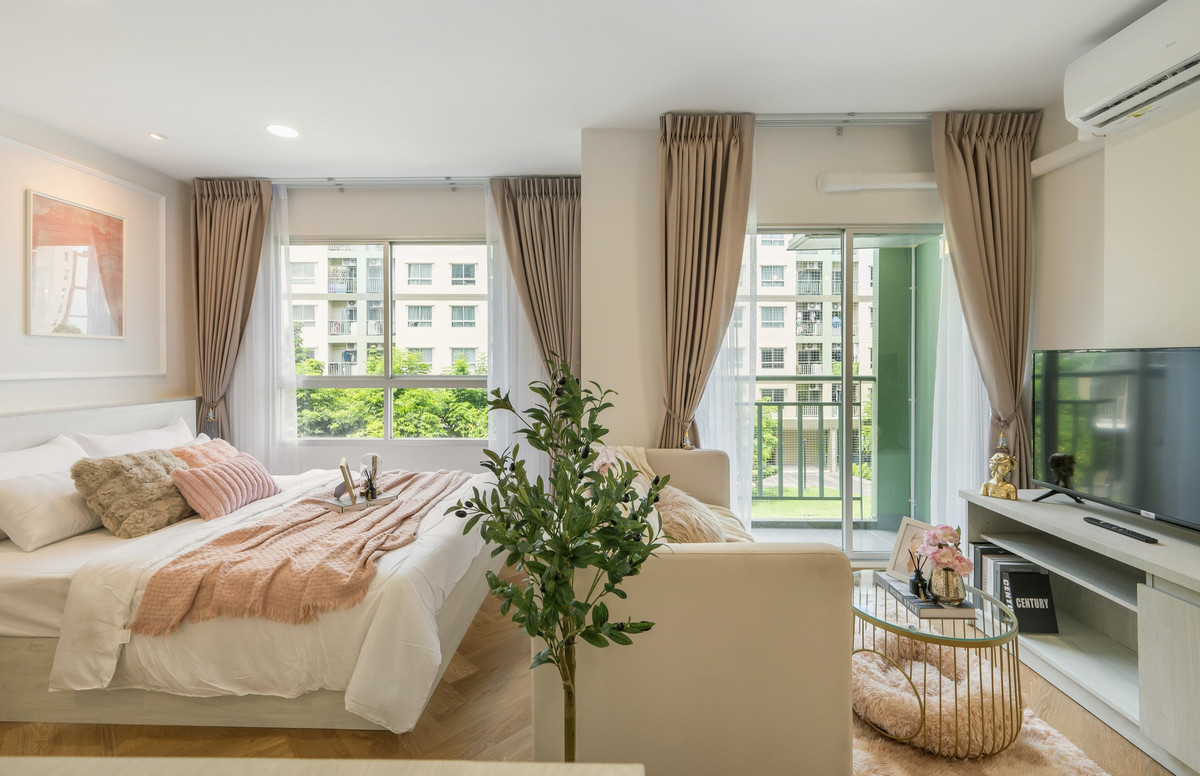 For SaleCondoRattanathibet, Sanambinna : Condo for sale Lumpini Ville Phra Nang Klao-River View, Building B1, 3rd floor, 1 bedroom, 1 bathroom, 1.29 million.