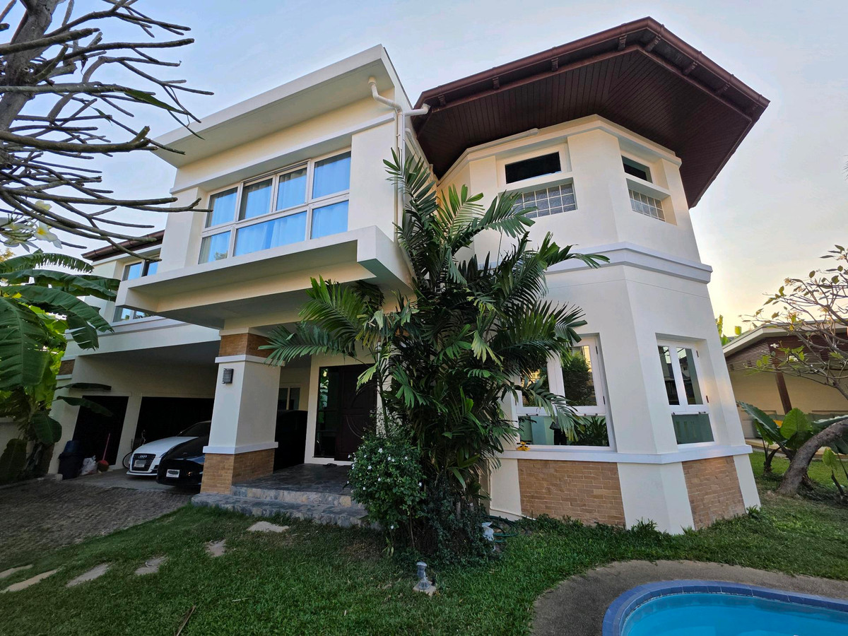 For SaleHouseMin Buri, Romklao : Single house for sale, pool villa, resort style, Thararom University, Ramkhamhaeng 150, ready to move in, well taken care of, buying this house is definitely worth it.