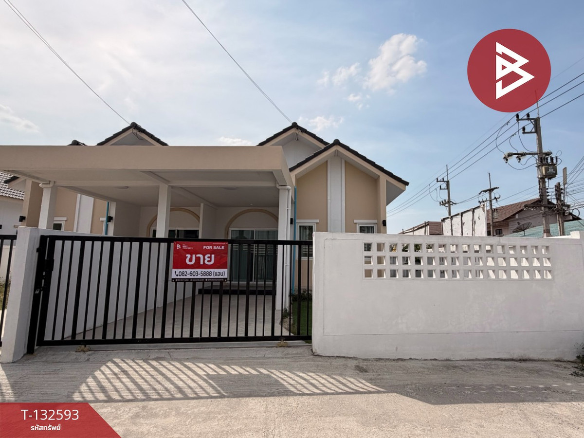 For SalePattaya, Bangsaen, Chonburi : Single-storey semi-detached house for sale, area 50 sq m, Phan Thong, Chonburi.