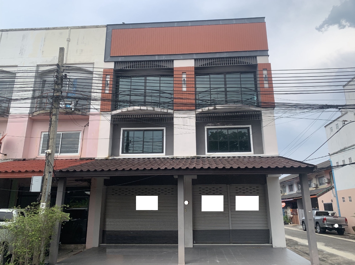 For SaleShop HouseNonthaburi, Bang Yai, Bangbuathong : 3-storey commercial building for sale, 2 units (opening through each other), suitable for doing business.