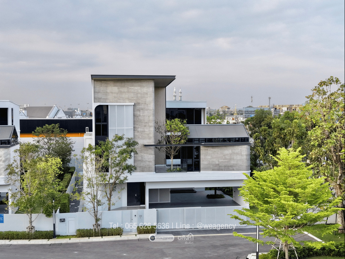 For SaleHouseLadkrabang, Suwannaphum Airport : 💎 VIVE New Krungthep Kreetha | 3-Storey Luxury Home, 716 sq.m., with Private Glass House Starting from THB 68 Mb. 📞 065-626-5636 (Kie)