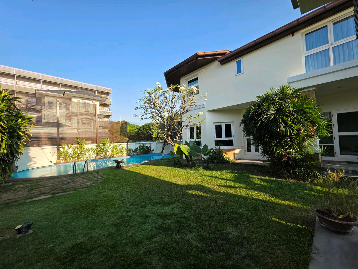 For SaleHouseMin Buri, Romklao : Single house for sale, pool villa, resort style, Thararom University, Ramkhamhaeng 150, ready to move in, well taken care of, buying this house is definitely worth it.