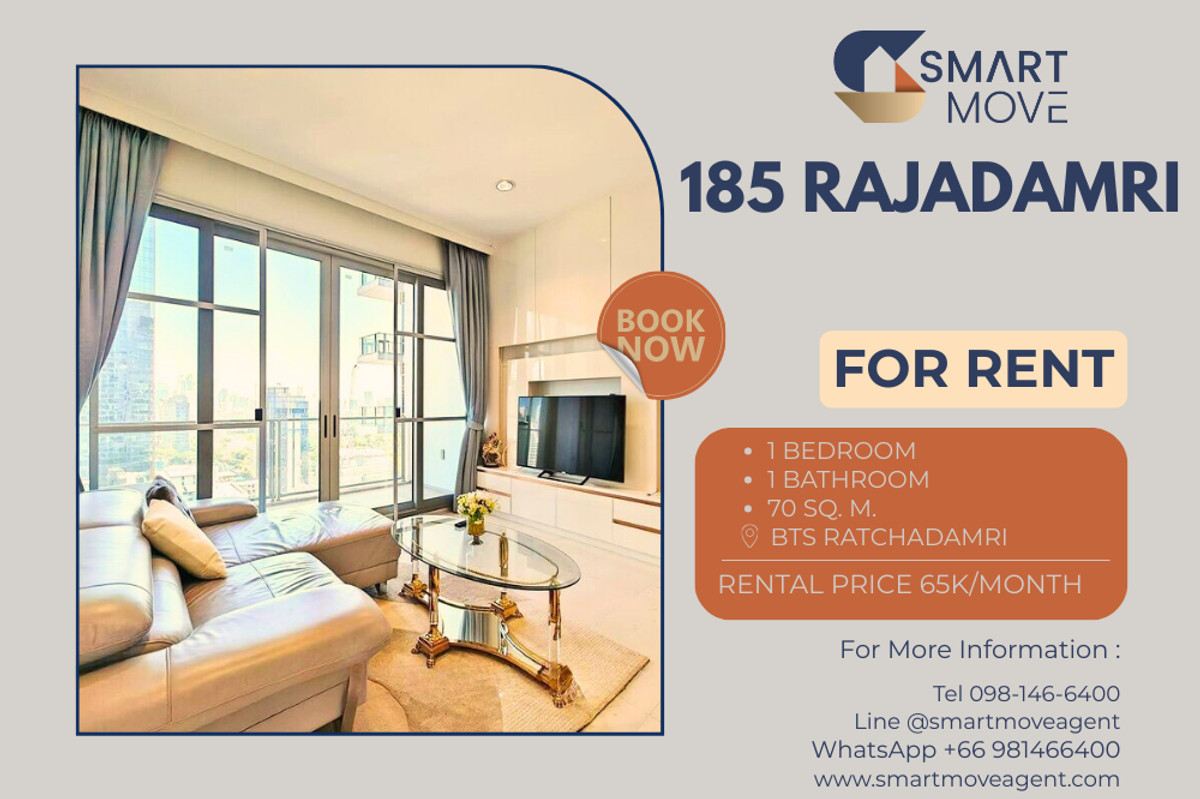 ให้เช่าคอนโดวิทยุ ชิดลม หลังสวน : 🔥 สำหรับเช่า !! คอนโดระดับ SUPER LUXURY !! ห้องกว้าง, 🔥 Code C20260200016.........185 Rajadamri, 1 ห้องนอน, 1 ห้องน้ำ, ชั้นสูง 17++, แต่งครบ, สไตล์โมเดิร์น, พร้อมเข้าอยู่📣📣