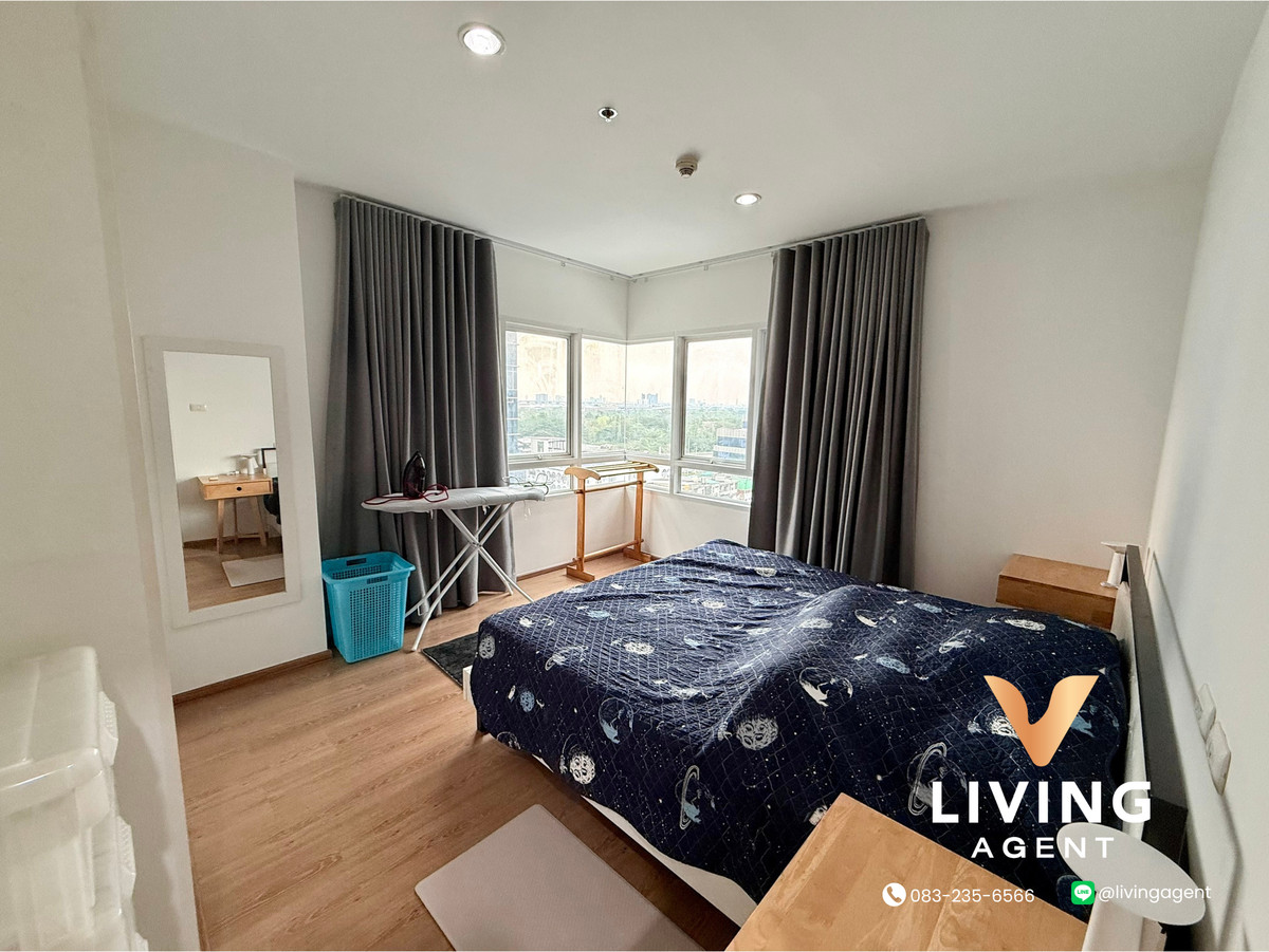 For RentCondoLadprao, Central Ladprao : ✨For rent SYM Vibha–Ladprao Beautiful room, ready to move in, 8th floor, corner room, view of Chatuchak Park, open, airy, peaceful, size 67 sq m., perfectly allocated space. Suitable for both living and working at home 👌 🛏