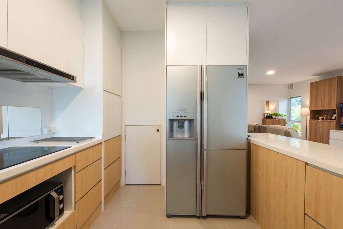 For RentSamut Prakan,Samrong : Semi-detached house for rent, lots of space, fully furnished, has a Home Automation system, highly convenient, near Mega Bangna mall, Grand Pleno Mega Bangna Village, ready to move in ✨