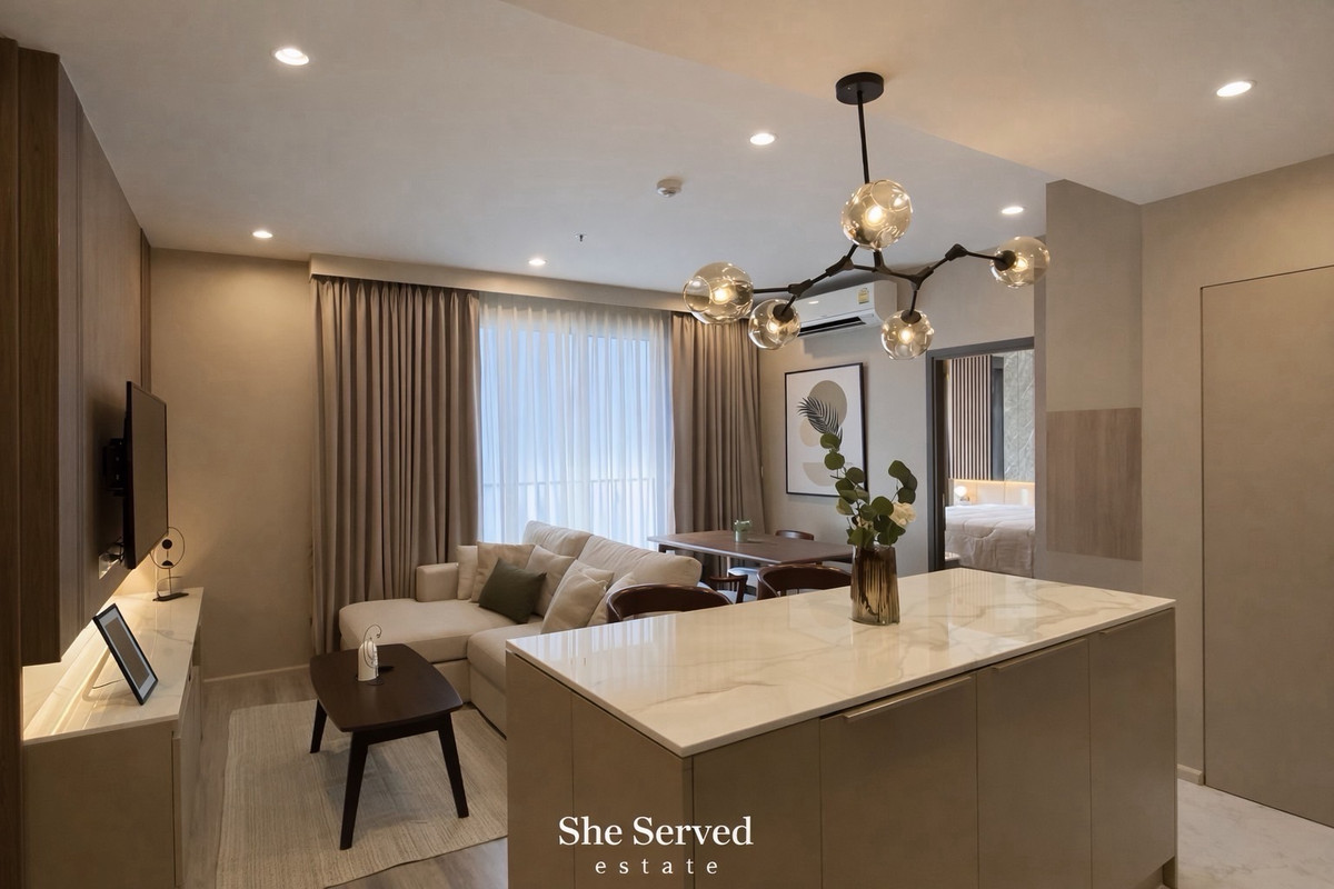 ให้เช่าคอนโดอ่อนนุช อุดมสุข : ◈Ideo Mobi Sukhumvit 66 ◈ 2 bedrooms, 2 bathrooms, 1 kitchen, 1 living room • Size: 81 sq.m. •Floor: 8 • 3 parking space