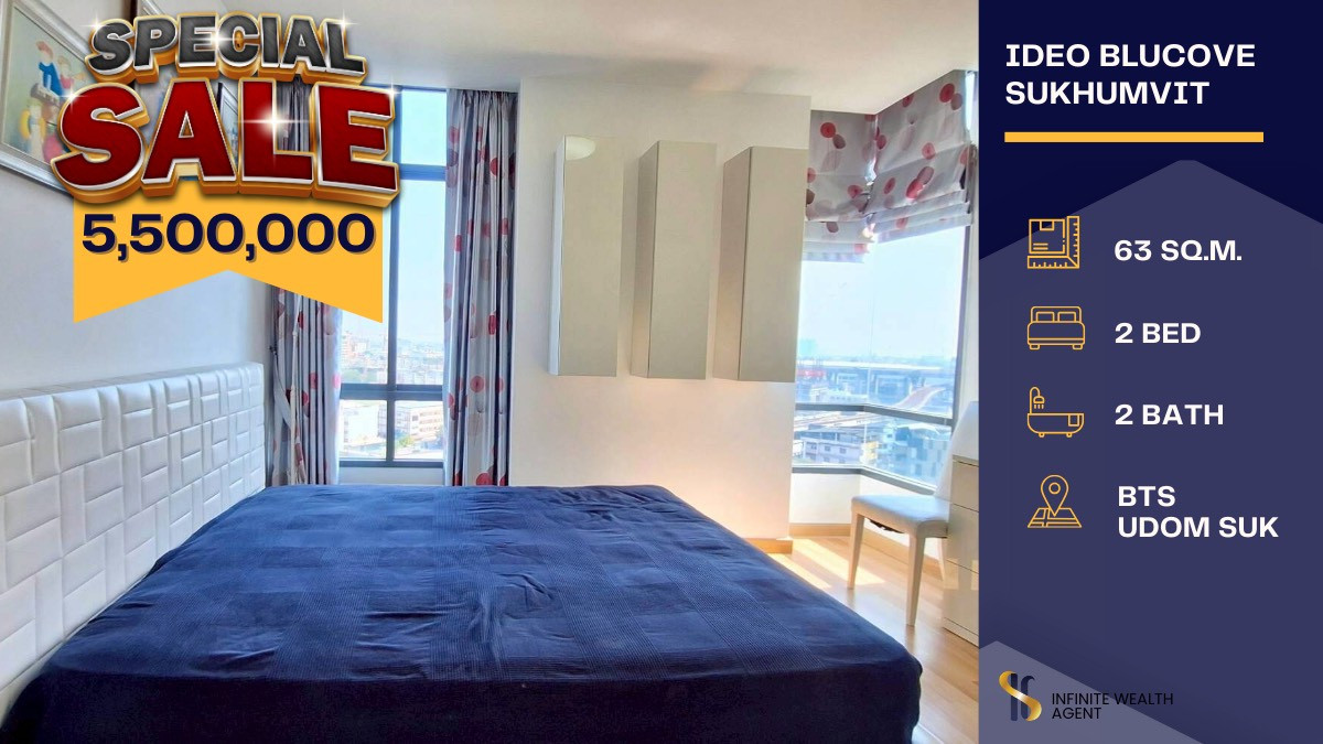 ขายคอนโดอ่อนนุช อุดมสุข : 🚨 ขายด่วน Ideo Blucove Sukhumvit ใครมองหาคอนโดทำเลสุขุมวิท ที่ได้ทั้งขนาด วิว และความคุ้ม ห้องนี้ตอบโจทย์สุดๆ 🔥(โดยเซลล์ประจำโครงการ)🛍️
