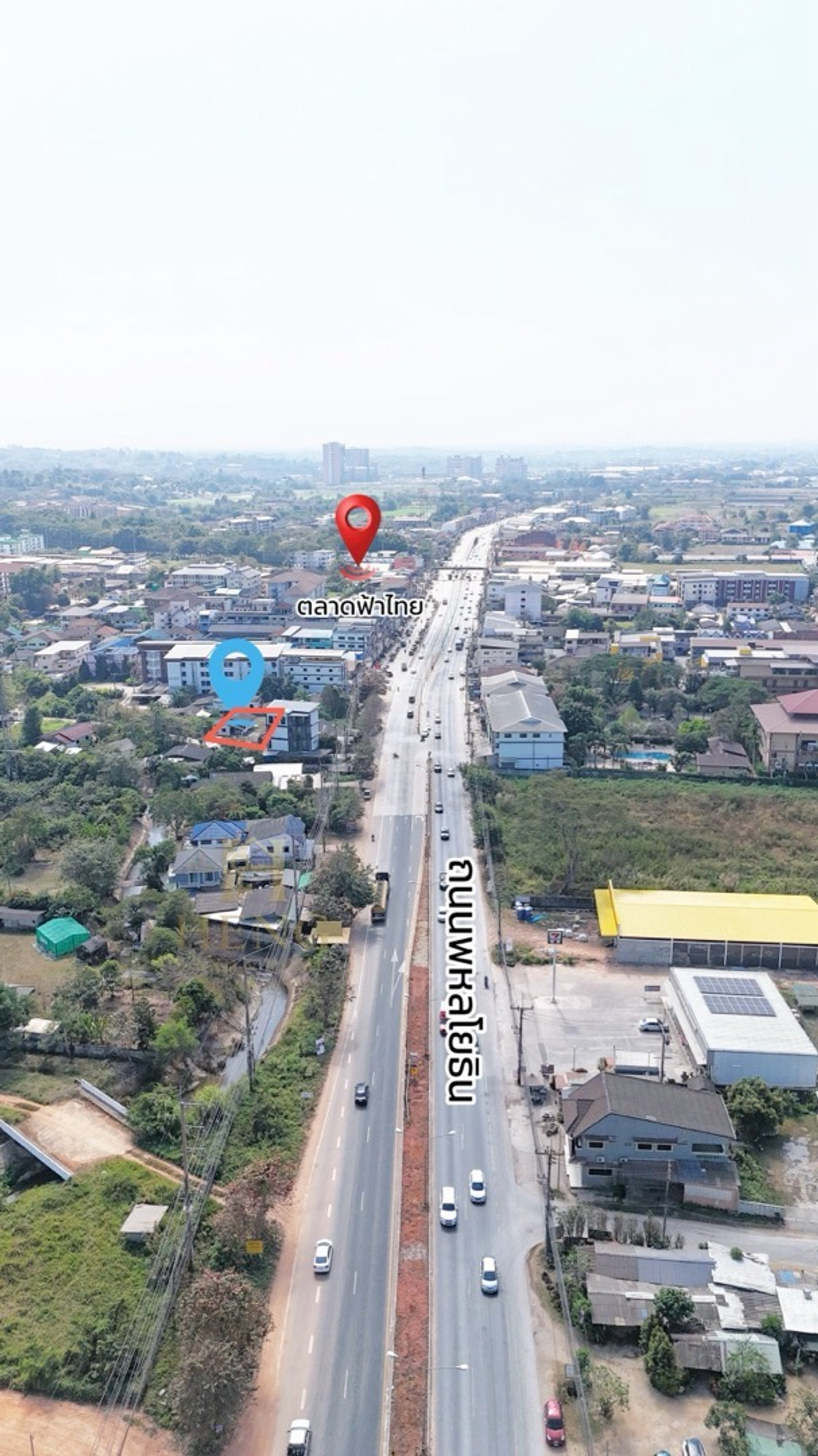 ขายบ้านเชียงราย : ขายบ้านพร้อมที่ดิน ทำเลทอง ซอยโครงการฟ้าไทย ใกล้มหาวิทยาลัยแม่ฟ้าหลวง 650 เมตร นางแล เมืองเชียงราย