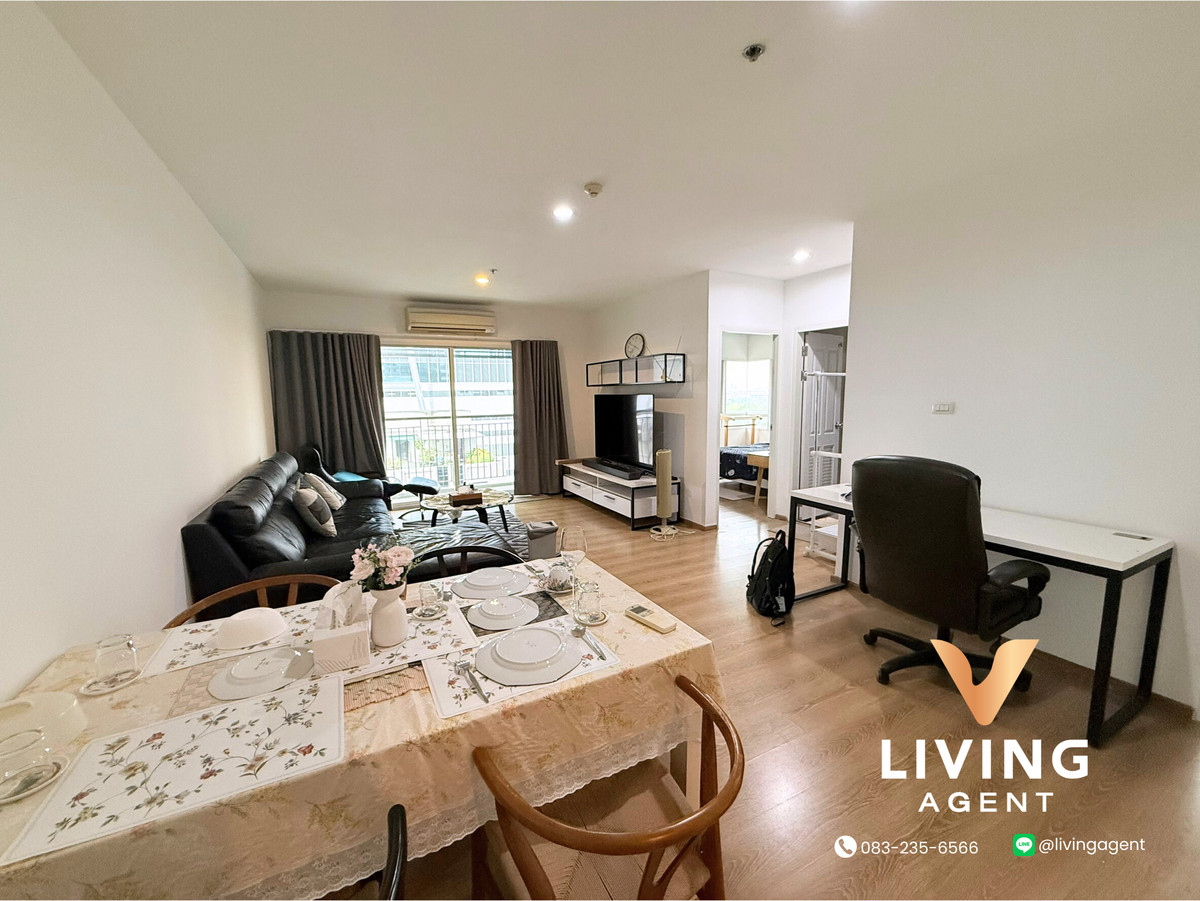 For RentCondoLadprao, Central Ladprao : ✨For rent SYM Vibha–Ladprao Beautiful room, ready to move in, 8th floor, corner room, view of Chatuchak Park, open, airy, peaceful, size 67 sq m., perfectly allocated space. Suitable for both living and working at home 👌 🛏