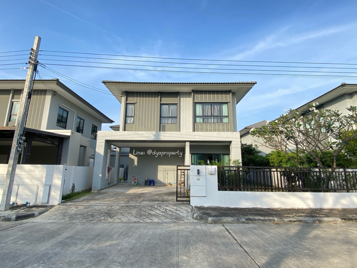 For RentHouseNonthaburi, Bang Yai, Bangbuathong : 2-story detached house for rent, Sammakorn Village, Chaiyaphruek-Wongwaen 2. Near Chaiyaphruek Road Can raise animals, can register a company