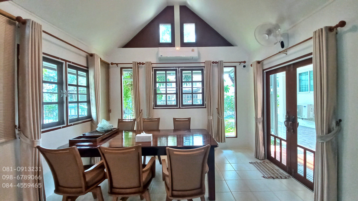 For RentHouseMin Buri, Romklao : For rent, 2-storey corner detached house with guest house, near Ruamrudee International School, Sarasas, Synphaet Hospital.