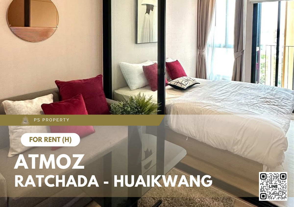 For RentCondoRatchadapisek, Huaikwang, Suttisan : For Rent ✨ Atmoz Ratchada - Huaikwang ✨ Fully furnished with appliances, near MRT Huaikwang.