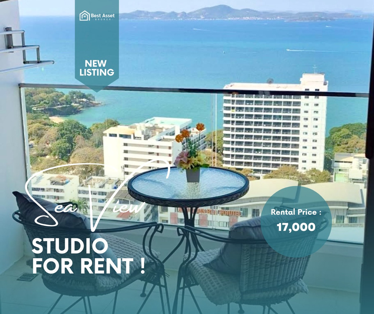 For RentCondoPattaya, Bangsaen, Chonburi : Sea view condo for rent, The Cliff Residence Condo, Pratumnak-Pattaya.