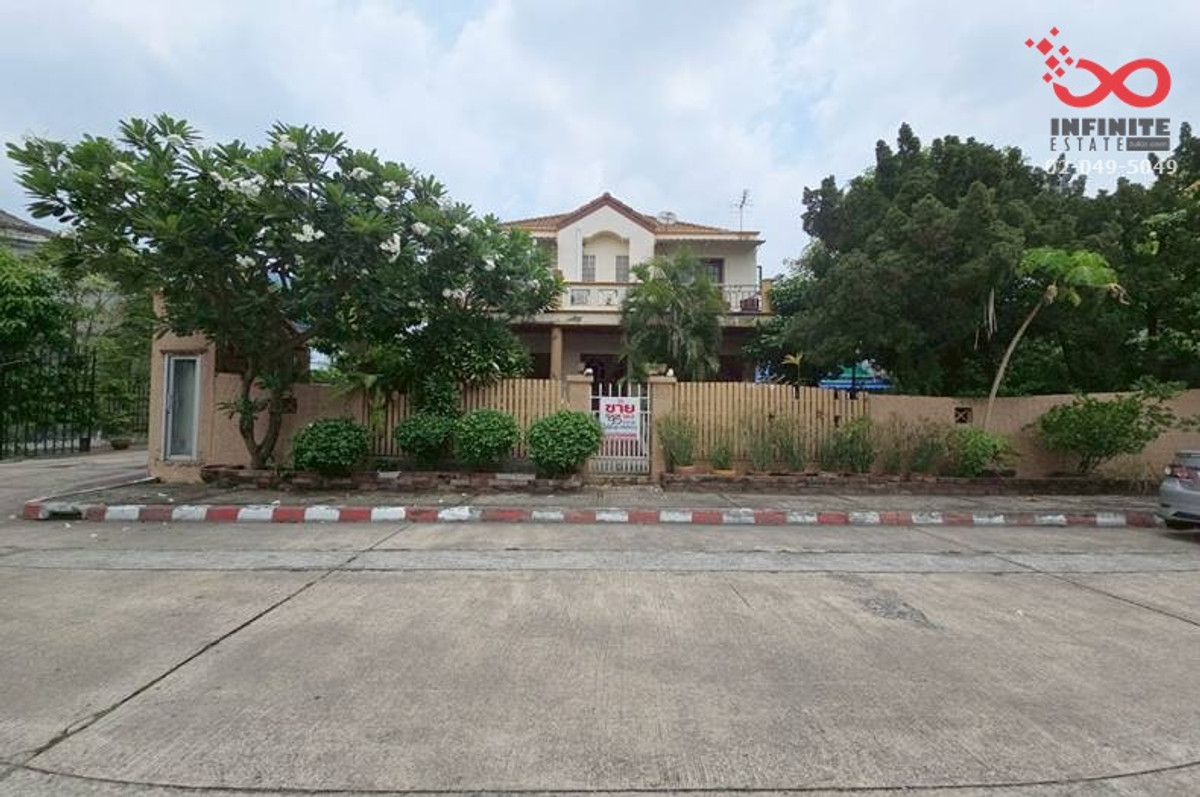 For SaleHouseMin Buri, Romklao : Single house for sale, corner house, 95 sq m, Forest Park, Minburi, Ramkhamhaeng Road, near the Orange Line.