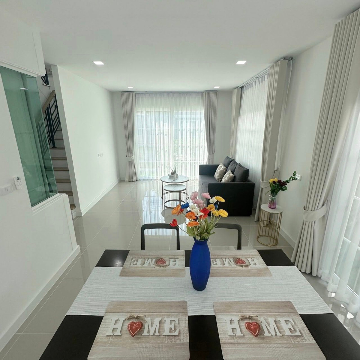 For RentSamut Prakan,Samrong : K-6720 For rent! Semi-detached house Golden Neo Sukhumvit Lasalle, ready to move in, near BTS and international school.