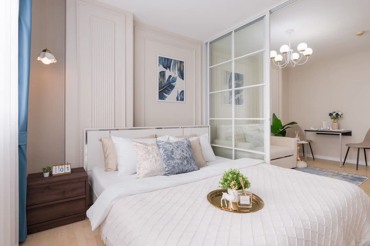 For SaleCondoNawamin, Ramindra : ME2500724 available and ready to transfer! D Condo Ramintra, 1 bedroom, closed kitchen, balcony in good direction.