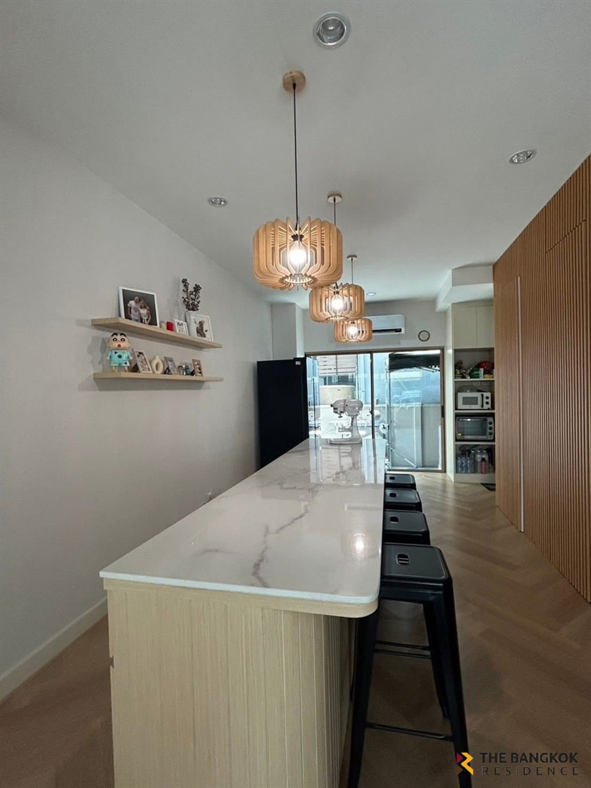 For RentTownhomeMin Buri, Romklao :  Baan Klang Muang Rama 9–Krungthep Kreetha 💚 3-storey townhome, fully furnished 🛋️ 