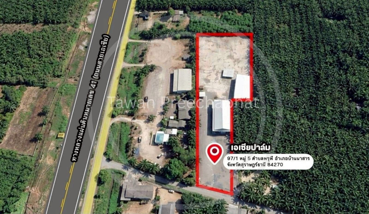 ขายโกดังสมุย สุราษฎร์ธานี : ขายที่ดินพร้อมโกดังและอาคารสำนักงาน ทำเลศักยภาพ บนถนนสายเอเชีย 41 อำเภอบ้านนาสาร จังหวัดสุราษฎร์ธานี 