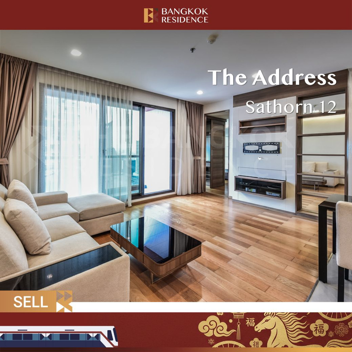 For SaleCondoSathorn, Narathiwat : 🔥 Rare Layout Unit at The Address Sathorn 12 near Bts Saint Louis