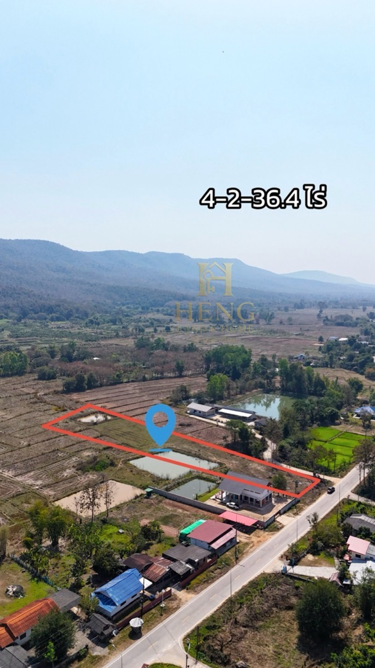 ขายที่ดินเชียงราย : ขายที่ดินวิวภูเขา ตีนเขา โฉนดครุฑแดง ต.เวียงห้าว อ.พาน เชียงราย พื้นที่ 4-2-36.4 ไร่