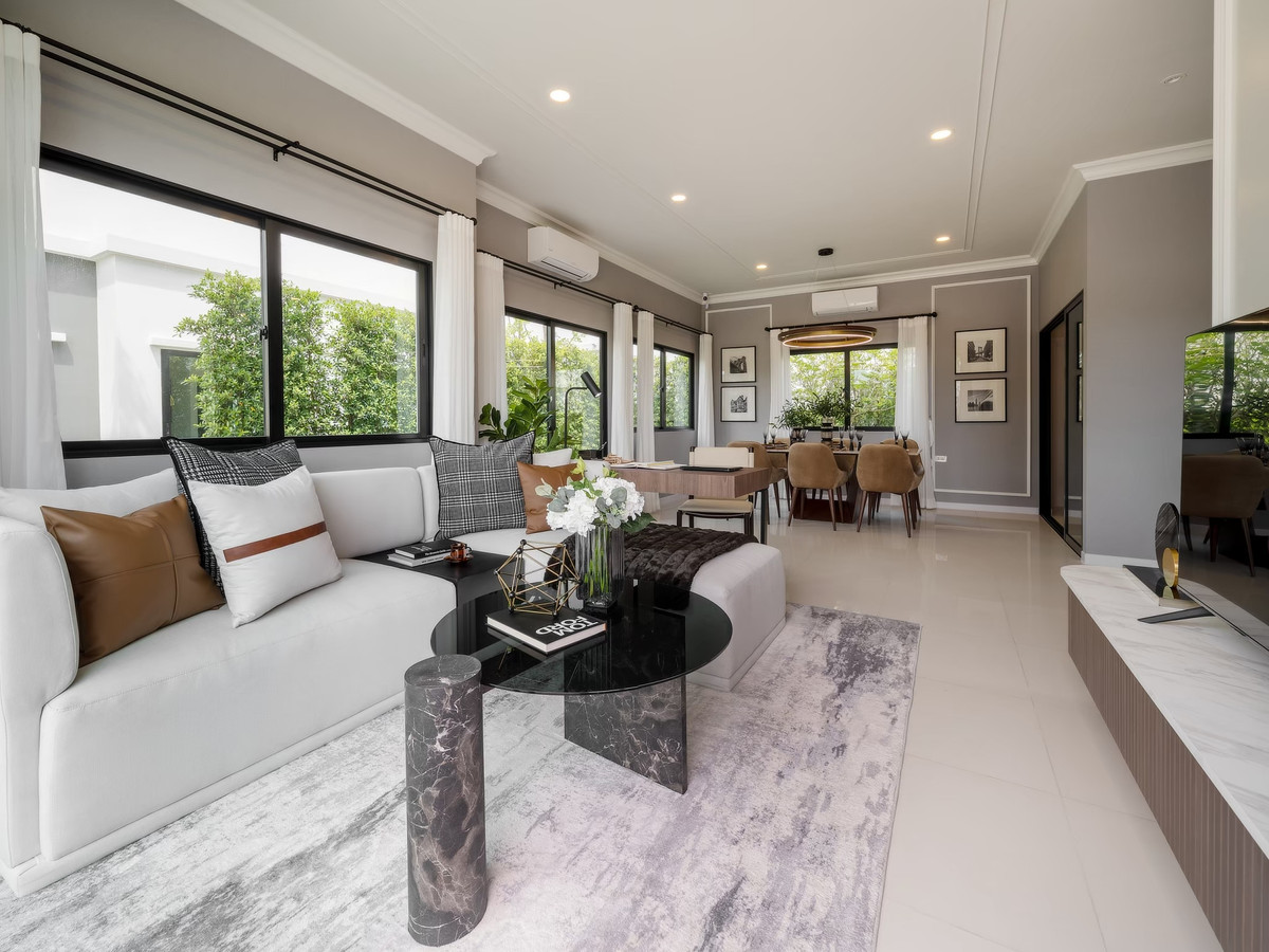 ขายบ้านนวมินทร์ รามอินทรา : ขายบ้านเดี่ยว แต่งพร้อมเข้าอยู่ โซนหน้าสวน รามอินทราใกล้ทางด่วนจตุโชติ