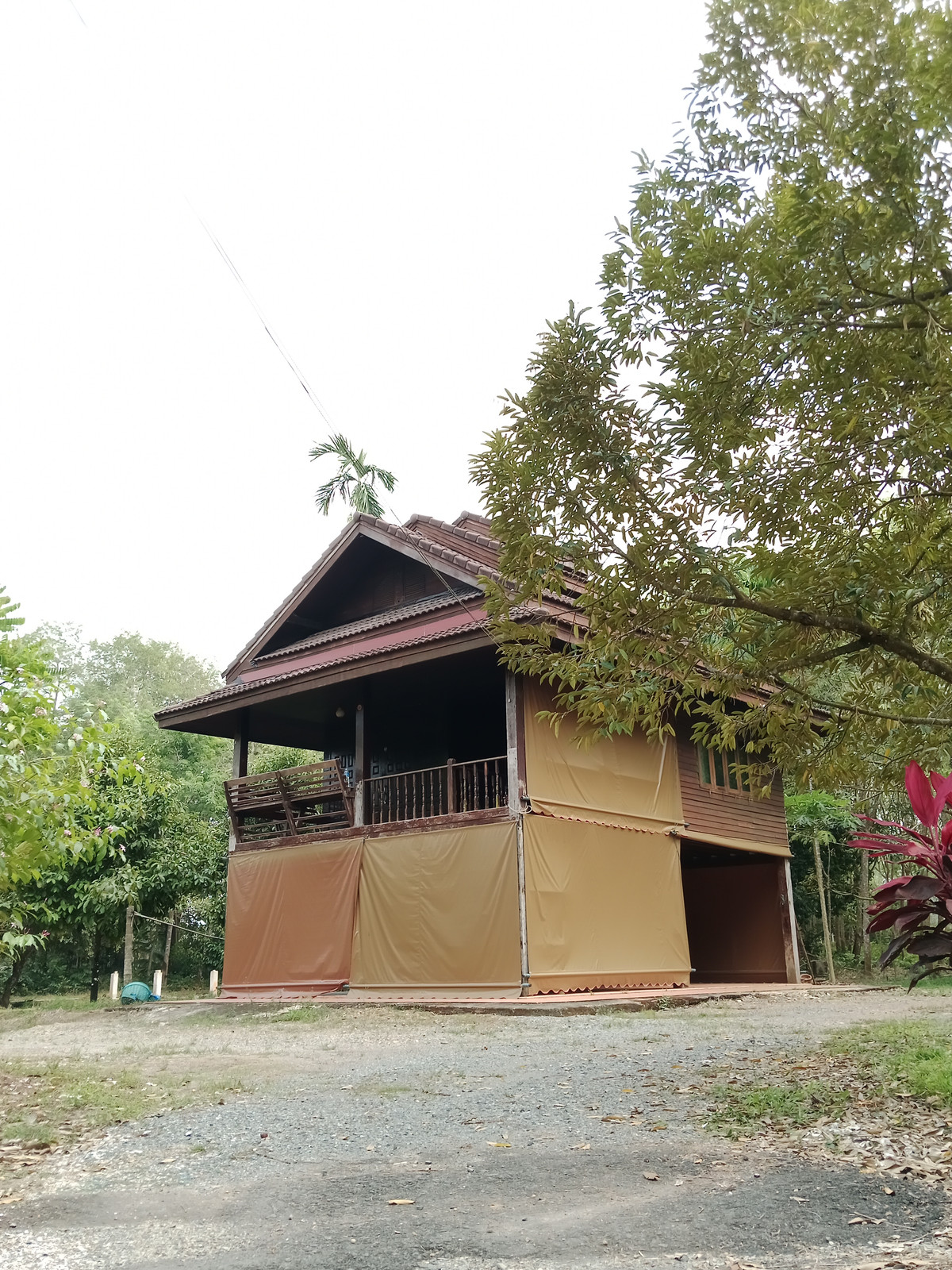 For SaleLandTrat : Fruit and rubber orchard land for sale 🏡with 1 large 2-storey house