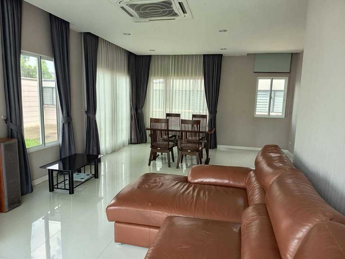 For RentHouseMin Buri, Romklao : Village for rent, The Plant, Chalong Krung (121.40 sq m.), decorated, ready to move in.