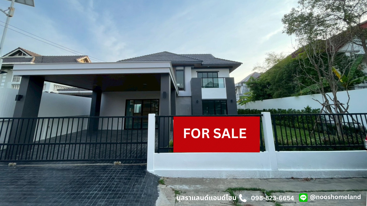 For SaleHouseNonthaburi, Bang Yai, Bangbuathong : Maneeya Masterpiece Rattanathibet, newly renovated second-hand detached house on Rattanathibet Road, near Central Rattanathibet, purple MRT.