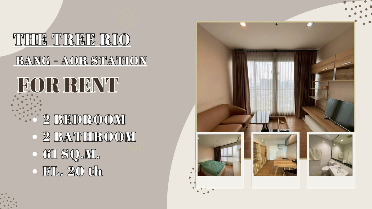 For RentCondoPinklao, Charansanitwong : 💎 Special Offer for Rent The Tree RIO Bang - Aor Station Beautifully decorated, fully furnished, move-in ready.