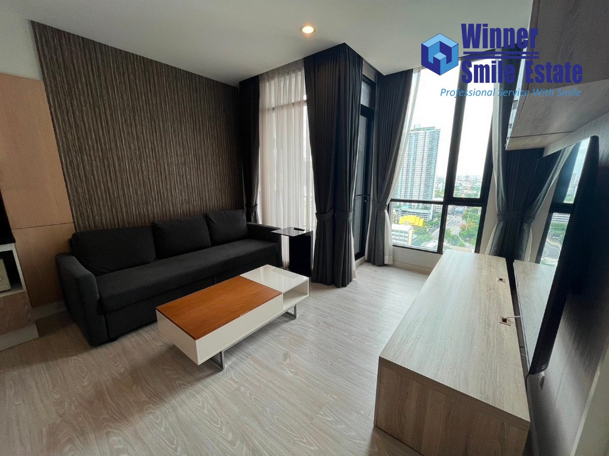 For RentCondoSukhumvit, Asoke, Thonglor : For Rent : Estella Up Ekkamai Condo, Ekkamai area. Beautiful 43 sq.m. unit.