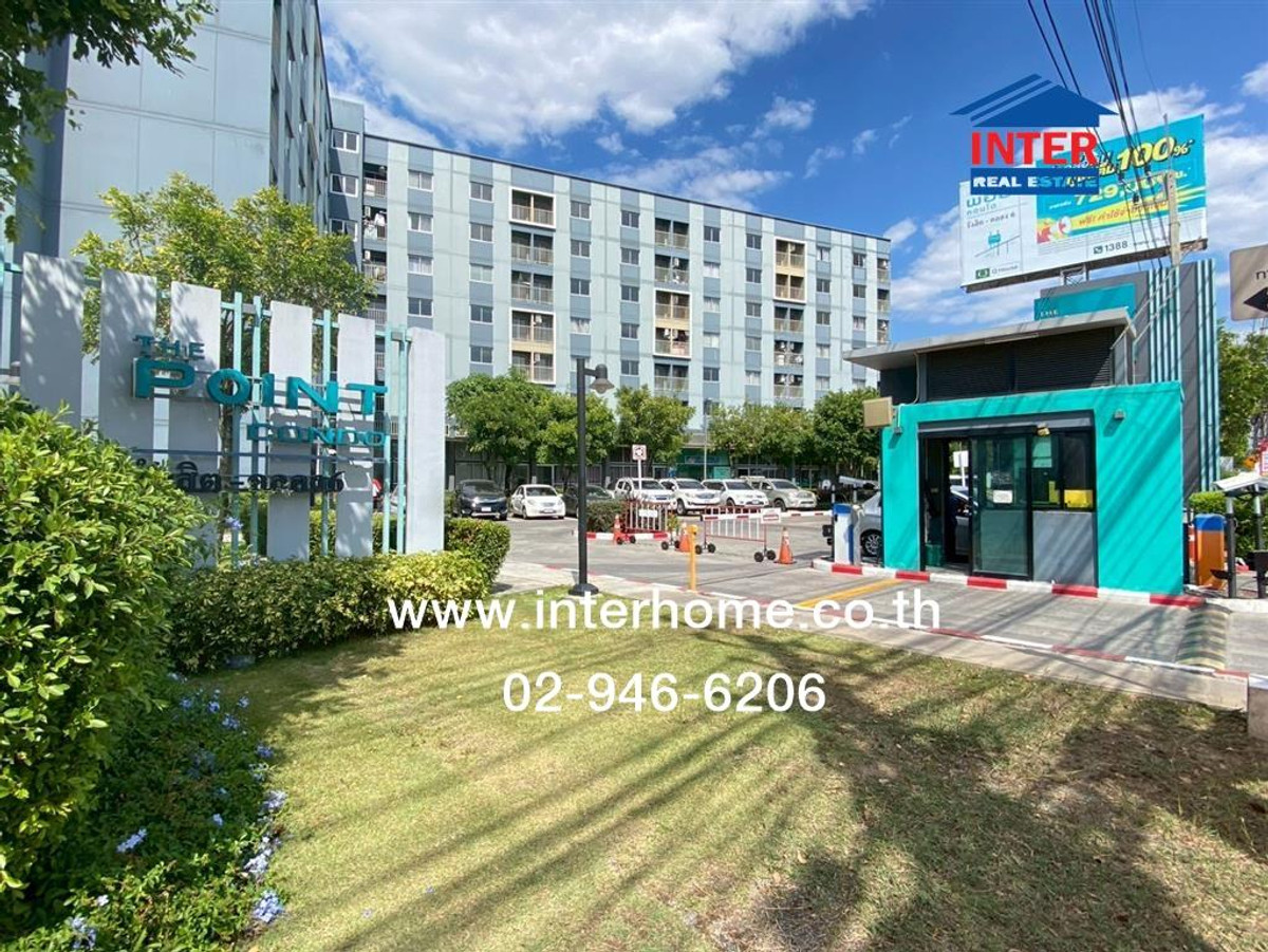 CondoPathum Thani,Rangsit, Thammasat : Condominium 26.34 sq m. The Point Condo Rangsit - Khlong 6, near Big C, Khlong Hok, Rangsit-Nakhon Nayok Road, Thanyaburi, Pathum Thani.