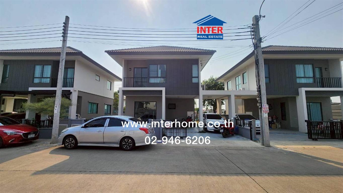 For SaleRathburana, Suksawat : Twin house, 2 floors, 51.3 sq m, Pleno Suksawat Village, Pracha Uthit, near King Mongkut's University of Technology Thonburi (Bang Mot University), Soi Pracha Uthit 90. Phra Samut Chedi, Samut Prakan
