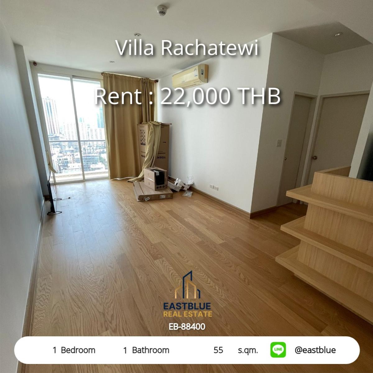 For RentCondoRatchathewi,Phayathai : Rent a condo at Villa Rachatewi, 1 bedroom, 55 sqm, near BTS Ratchathewi for only 22,000 Baht/month!
Fully equipped amenities, swimming pool, fitness center, with 24-hour security system.