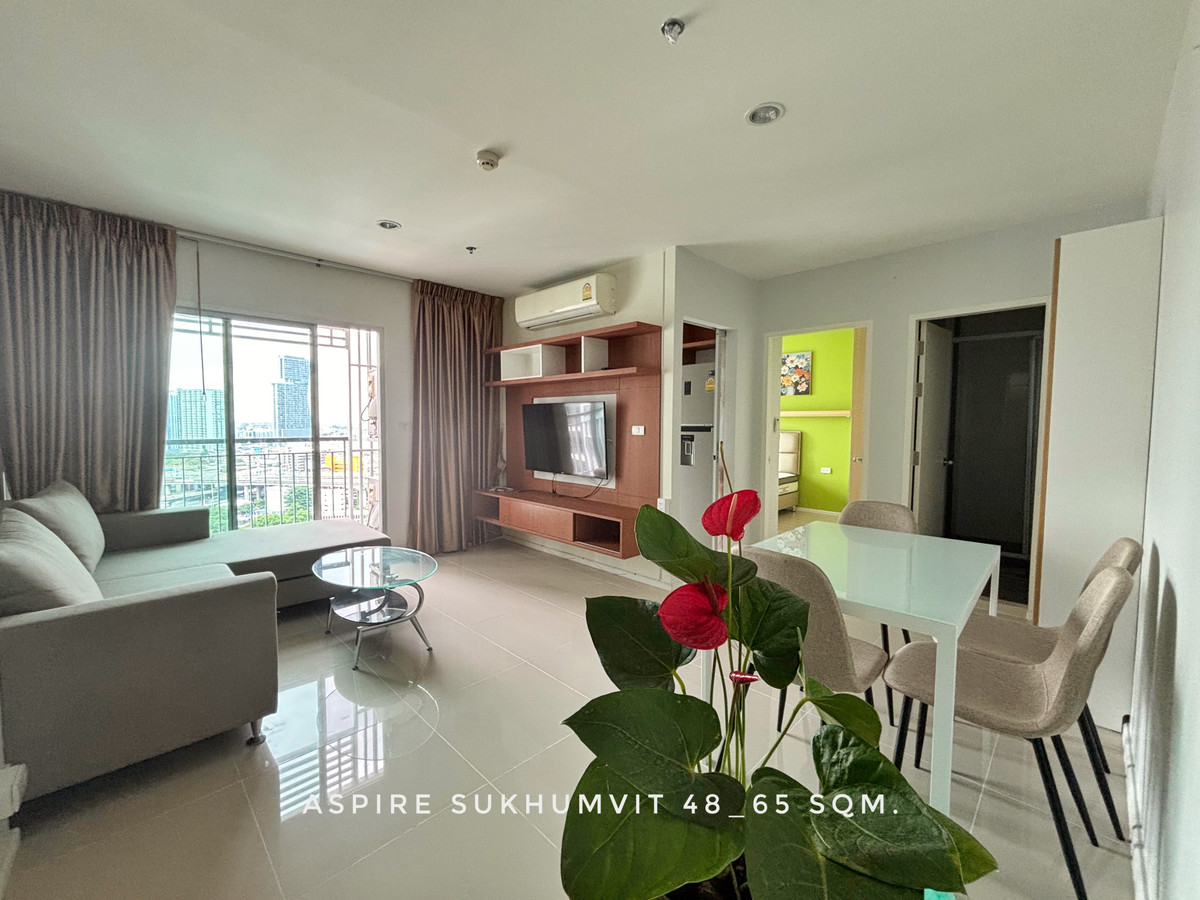 For RentCondoOnnut, Udomsuk : 🎉For rent good price *Aspire Sukhumvit 48* 2 bedrooms high floor nice view and easy to travel to Rama 4-Sukhumvit