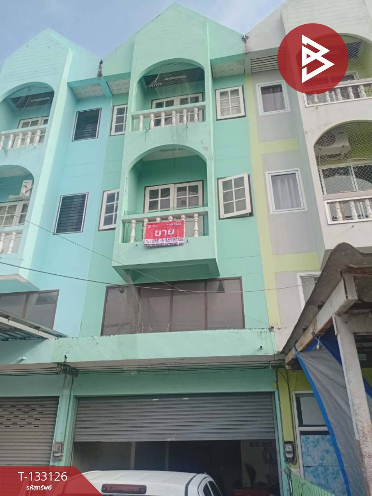 For SaleShop HousePattaya, Bangsaen, Chonburi : Commercial building for sale, 3 floors, area 16 sq m, Sriracha, Chonburi.