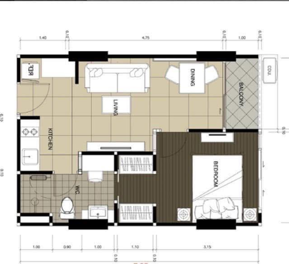 ขายคอนโดสยาม จุฬา สามย่าน : 🏠✨ วิชแอทสามย่าน | ขายคอนโด 1 ห้องนอน (HBH-SI-5)