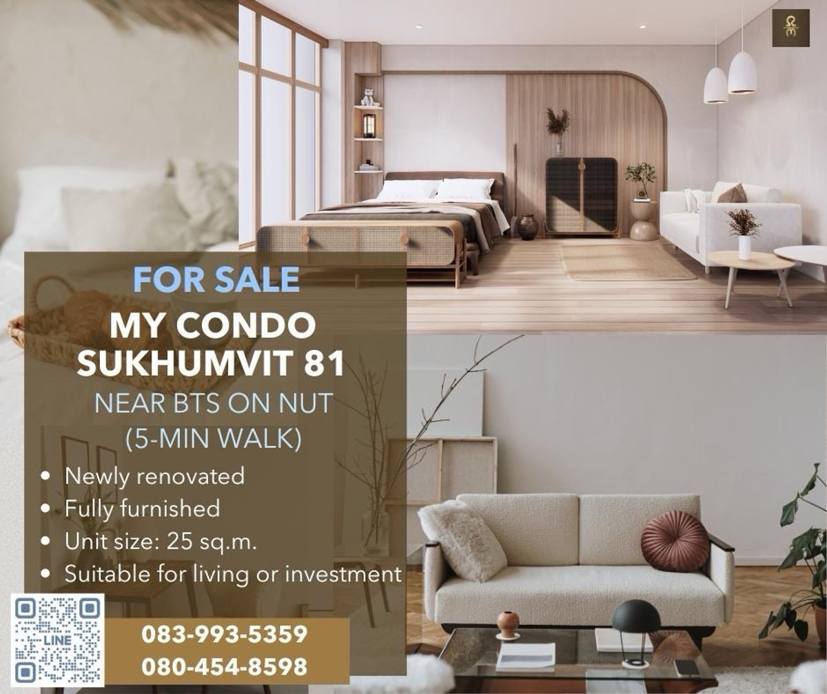 For SaleCondoOnnut, Udomsuk : Condo for Sale – My Condo Sukhumvit 81 Near BTS On Nut