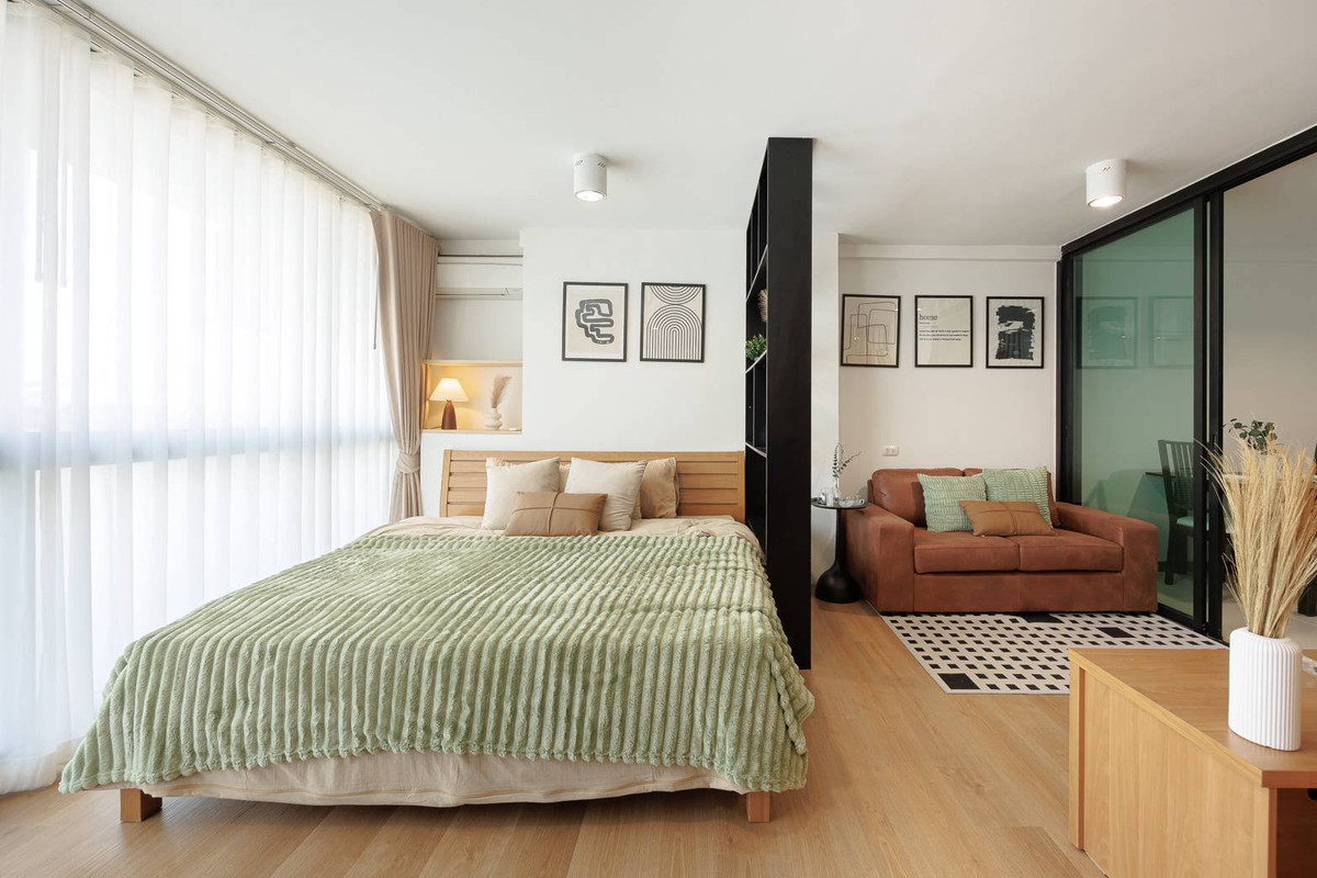 For RentCondoOnnut, Udomsuk : For Rent :Bangkok Feliz Sukhumvit 69 Studio, 1 bedroom, 1 bathroom, beautiful room, fully furnished. Ready to move in