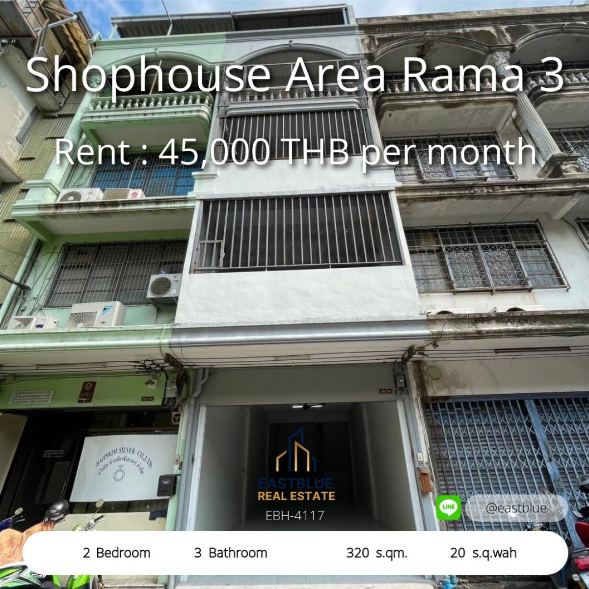 For RentShop HouseRama3 (Riverside),Satupadit : 12/02/2026, 4-story townhome for rent, Chong Nonsi area. Fully decorated and ready to move in 
Wide area 320 sq m., near Central Rama 3, only 45,000/month.