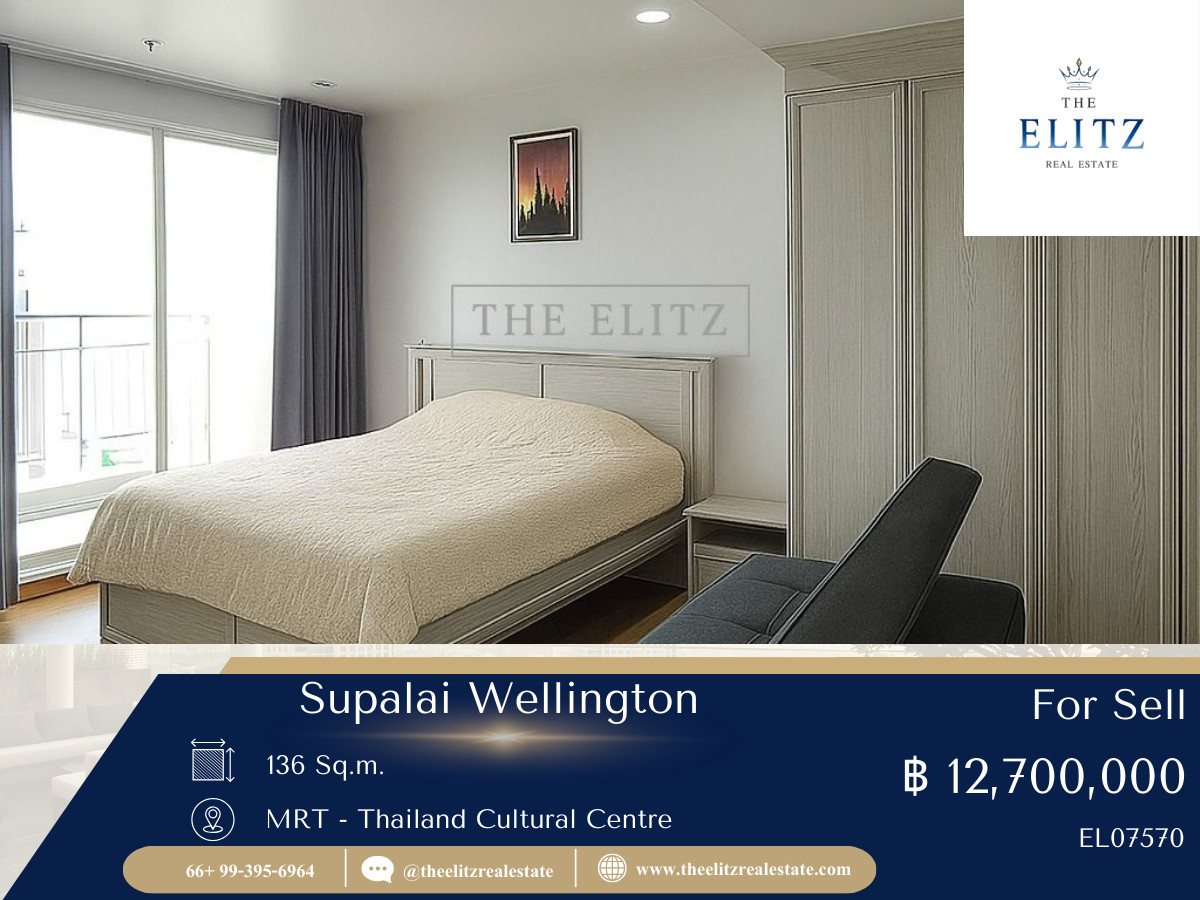 For SaleCondoRama9, Petchburi, RCA : ✨ Modern English Resort Living ✨ Supalai Wellington, magnificent central area big swimming pool and a beautiful English style garden 💕